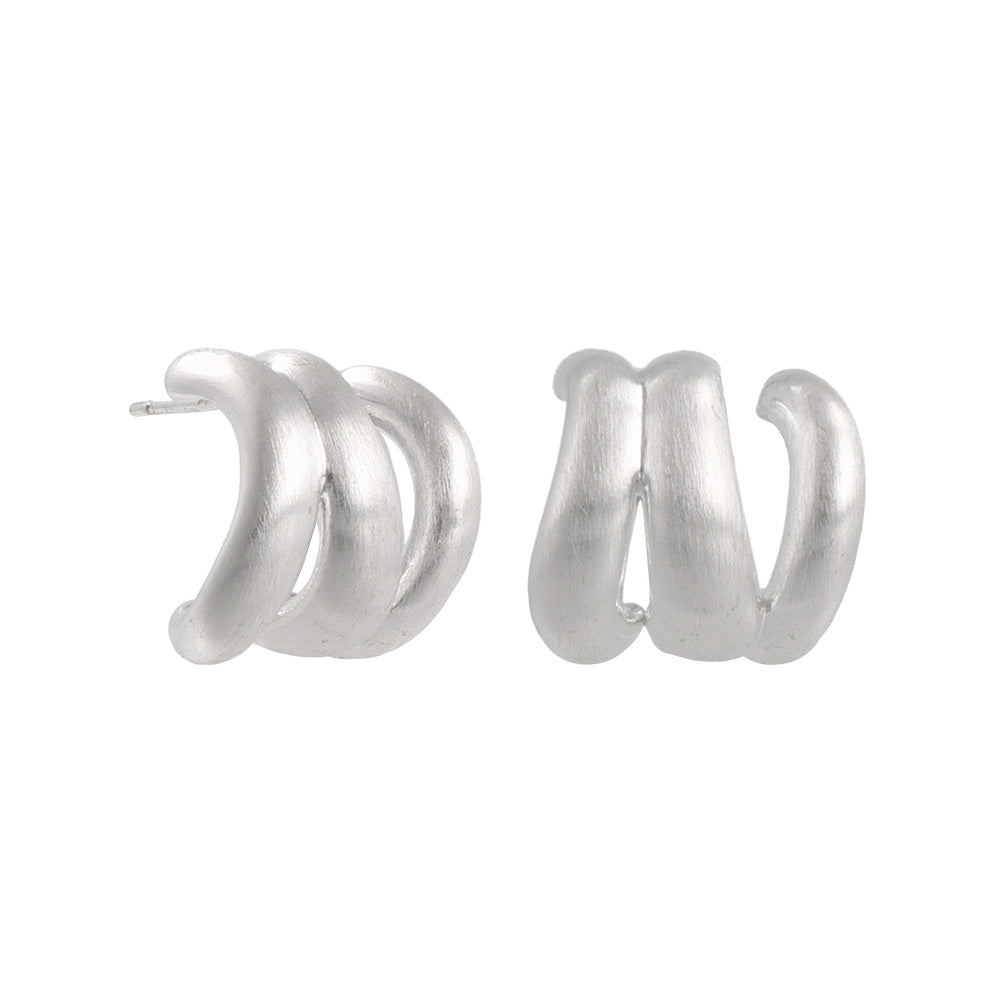 Triple Row Hoop Earrings