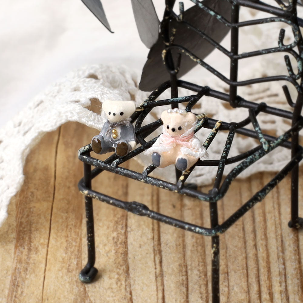 Wedding Bear Stud Earrings