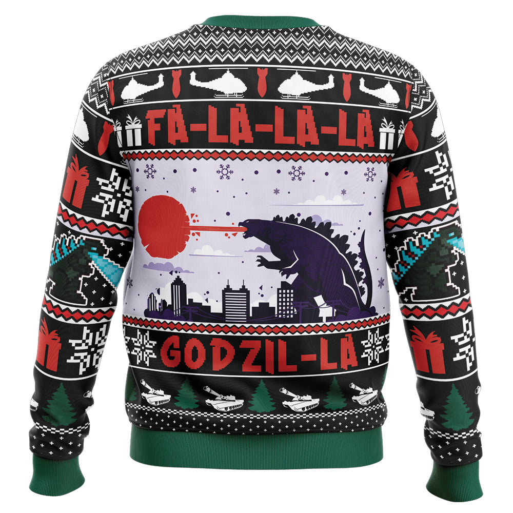 Sweater FaLaLaLa Godzil-La Godzilla Ugly Christmas - 5XL