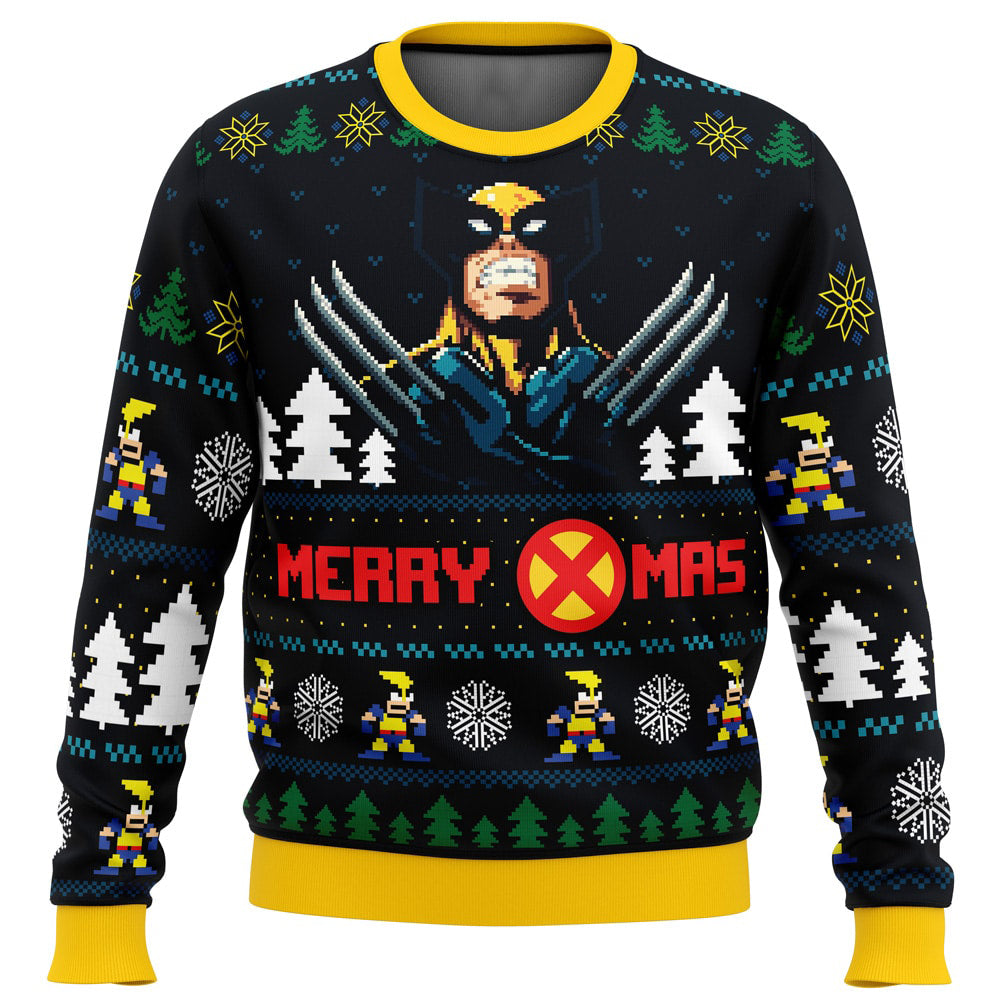 Santa Claws Wolverine Marvel Ugly Christmas Sweater - 5XL