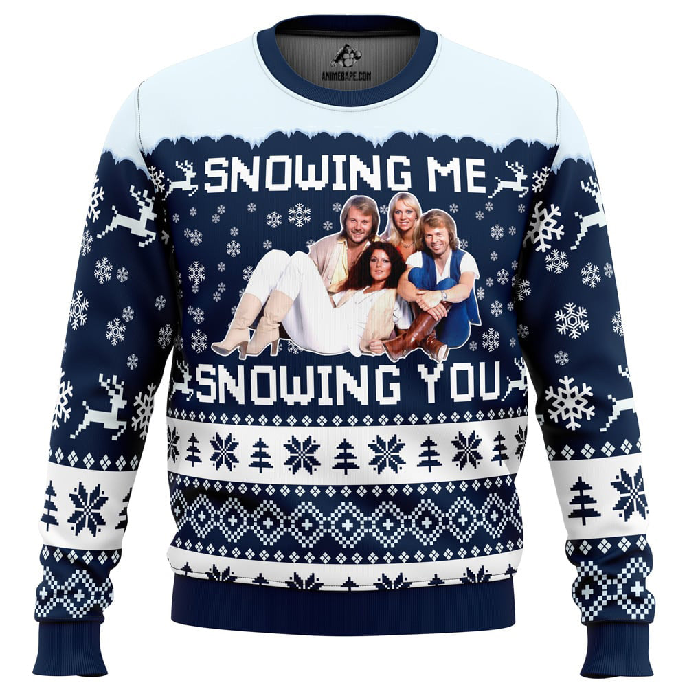 Snowing Me Snowing You ABBA Ugly Christmas Sweater - 6XL