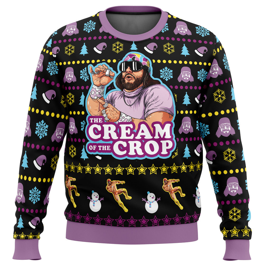 Macho Man The Cream of the Crop Pro Wrestling Ugly Christmas Sweater - 6XL