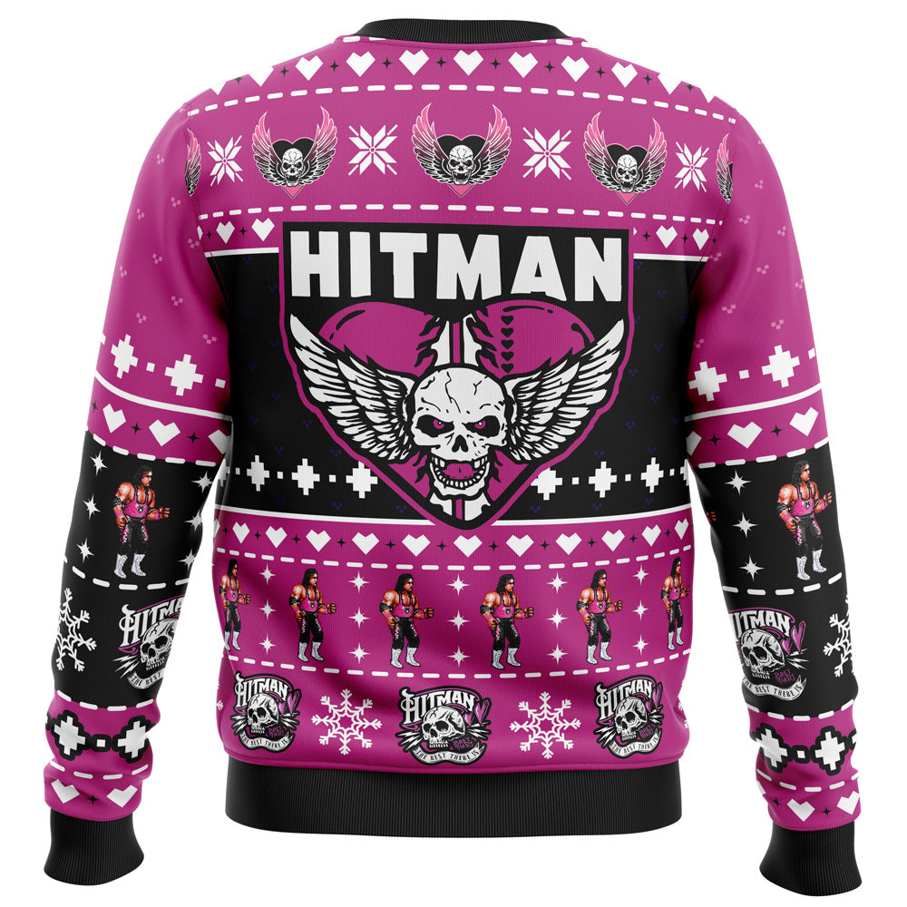 The Hitman Bret Hart Wrestler Ugly Christmas Sweater - 5XL