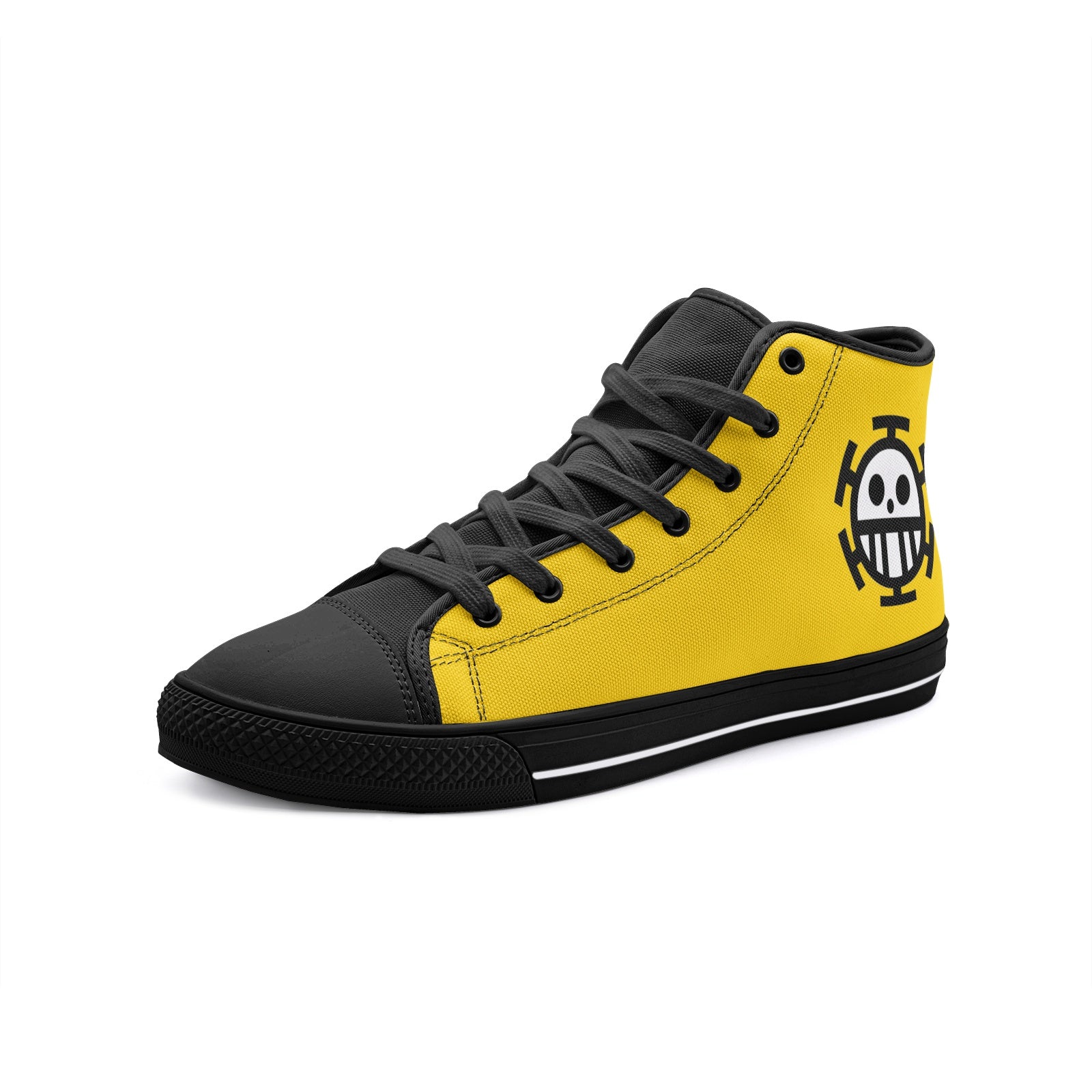 Trafalgar Law One Piece Classic High Top Canvas Shoes - White - M US11/EU45