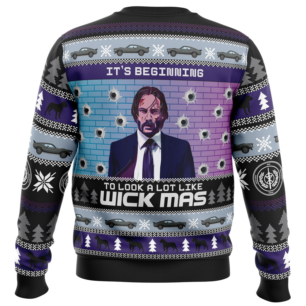 Wick-Mas John Wick Ugly Christmas Sweater - 5XL