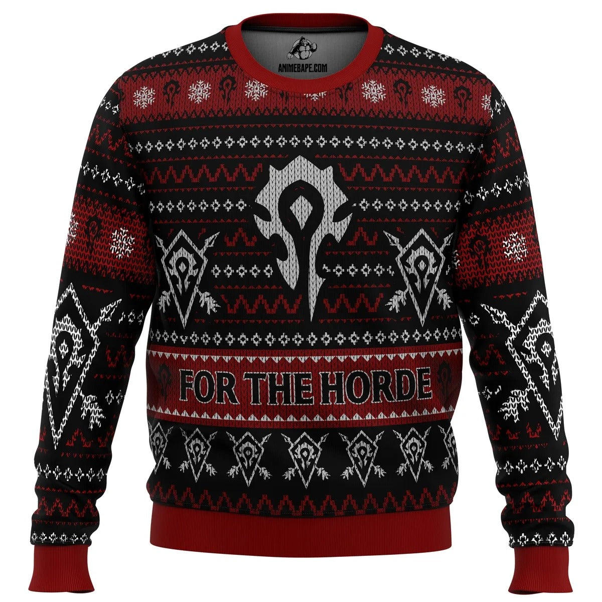 World Of Warcraft For The Horde Ugly Christmas Sweater - 6XL