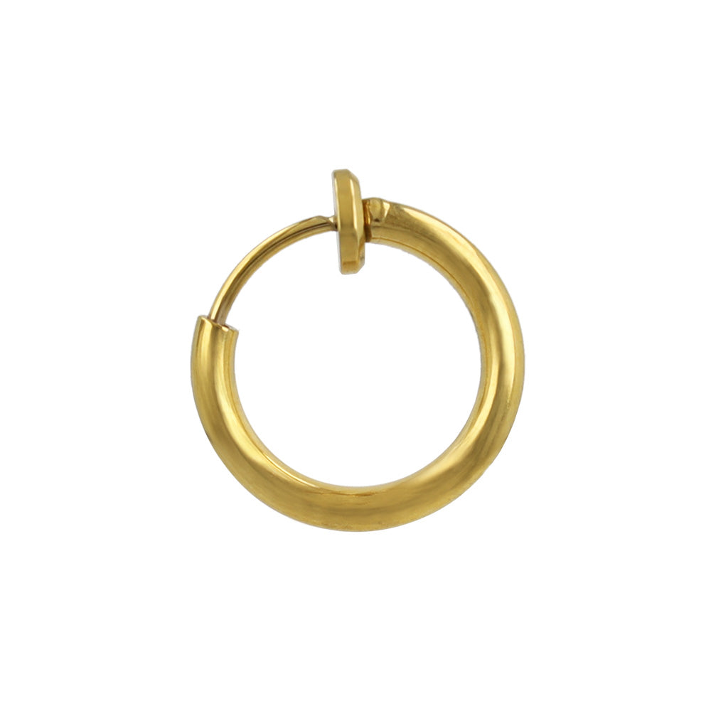 14mm Clip On Hoop Earrings
