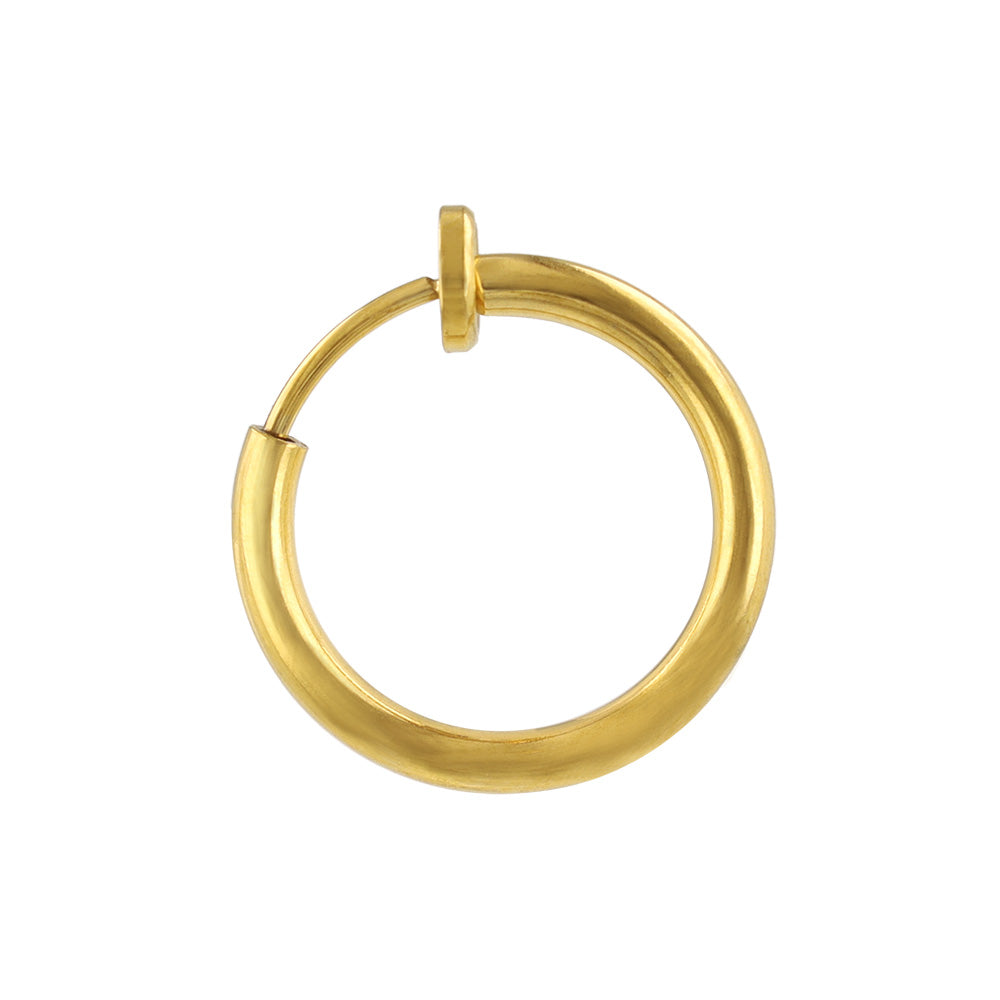 16mm Clip On Hoop Earrings