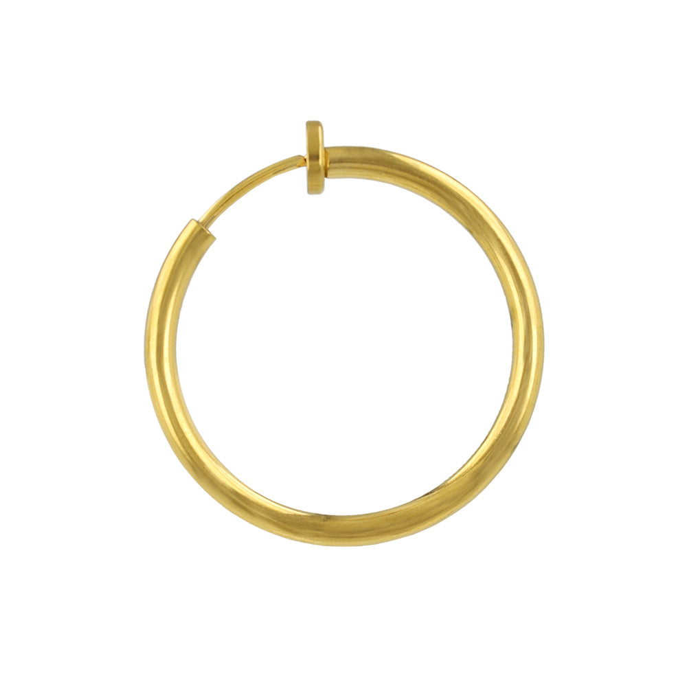 24mm Clip On Hoop Earrings