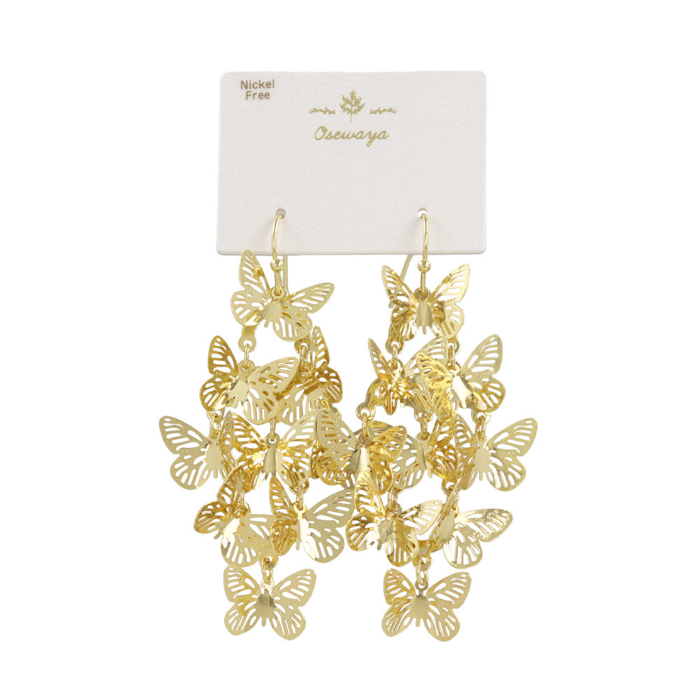 Butterfly Flock Chandelier Earrings