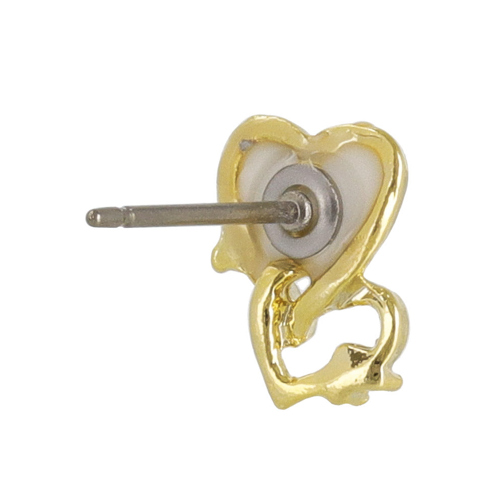 Twin Heart Stud Earrings