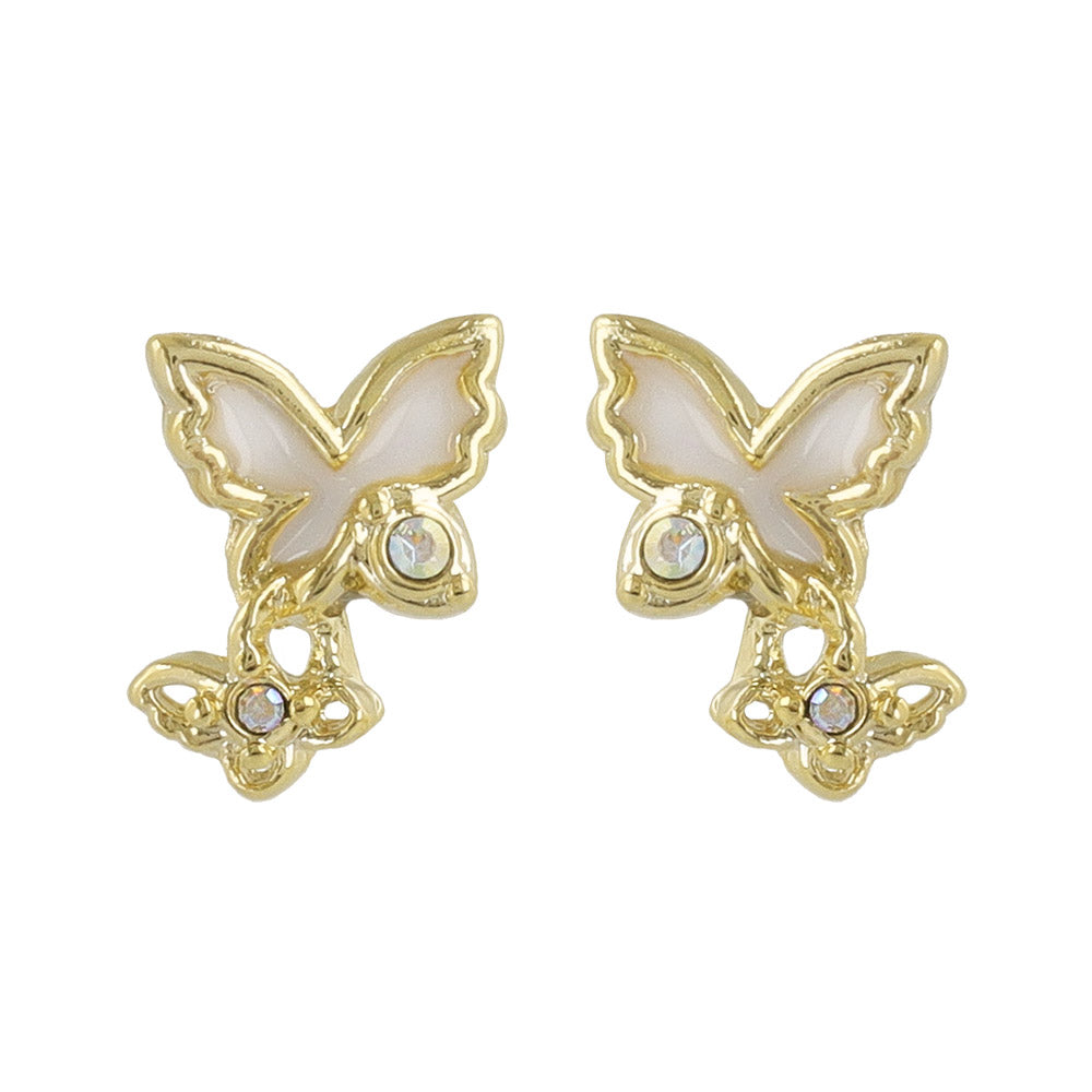 Twin Butterfly Stud Earrings