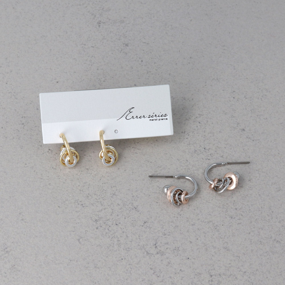 Swirl Bead Hoop Earrings