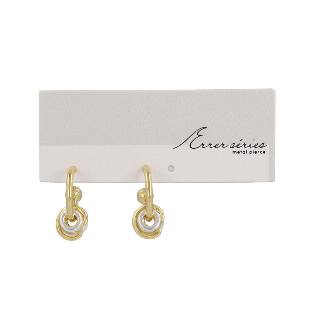 Swirl Bead Hoop Earrings