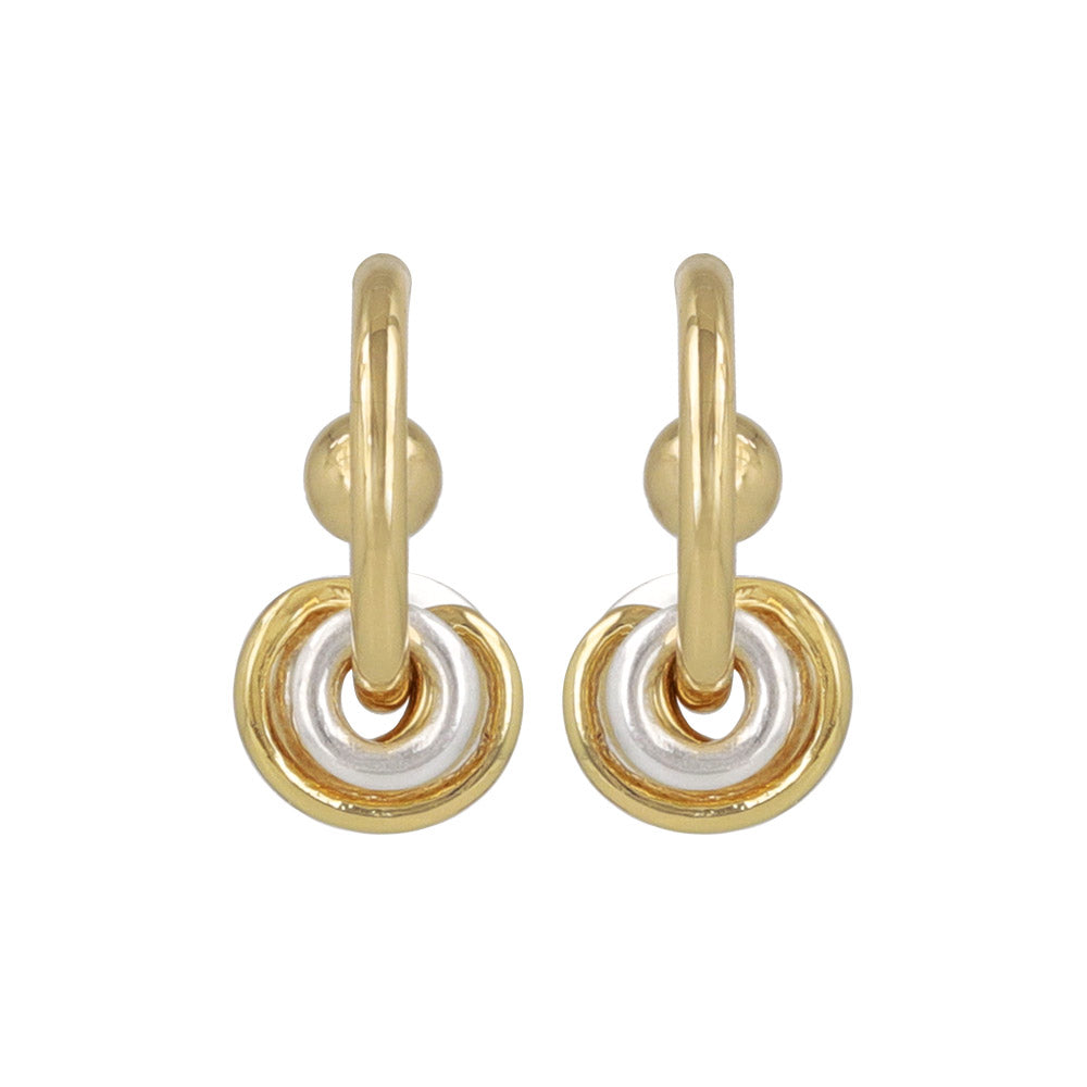 Swirl Bead Hoop Earrings