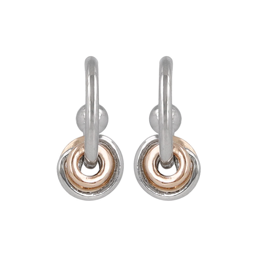 Swirl Bead Hoop Earrings