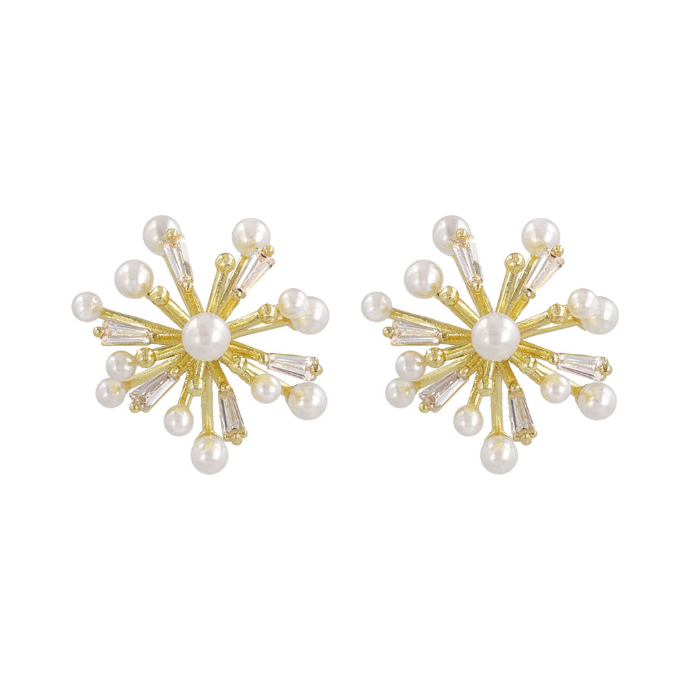 Pearlized Sparkle Stud Earrings