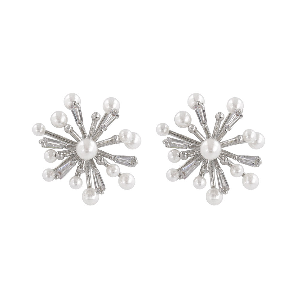 Pearlized Sparkle Stud Earrings