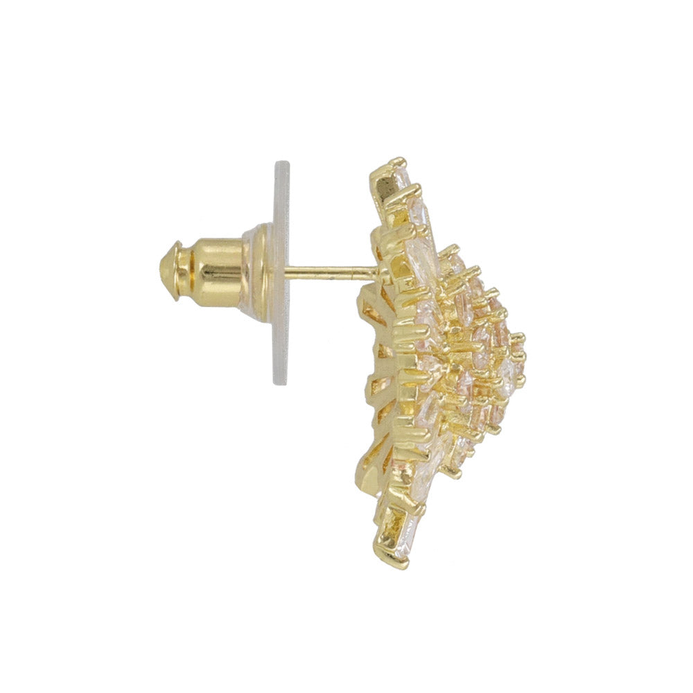 CZ Starburst Stud Earrings