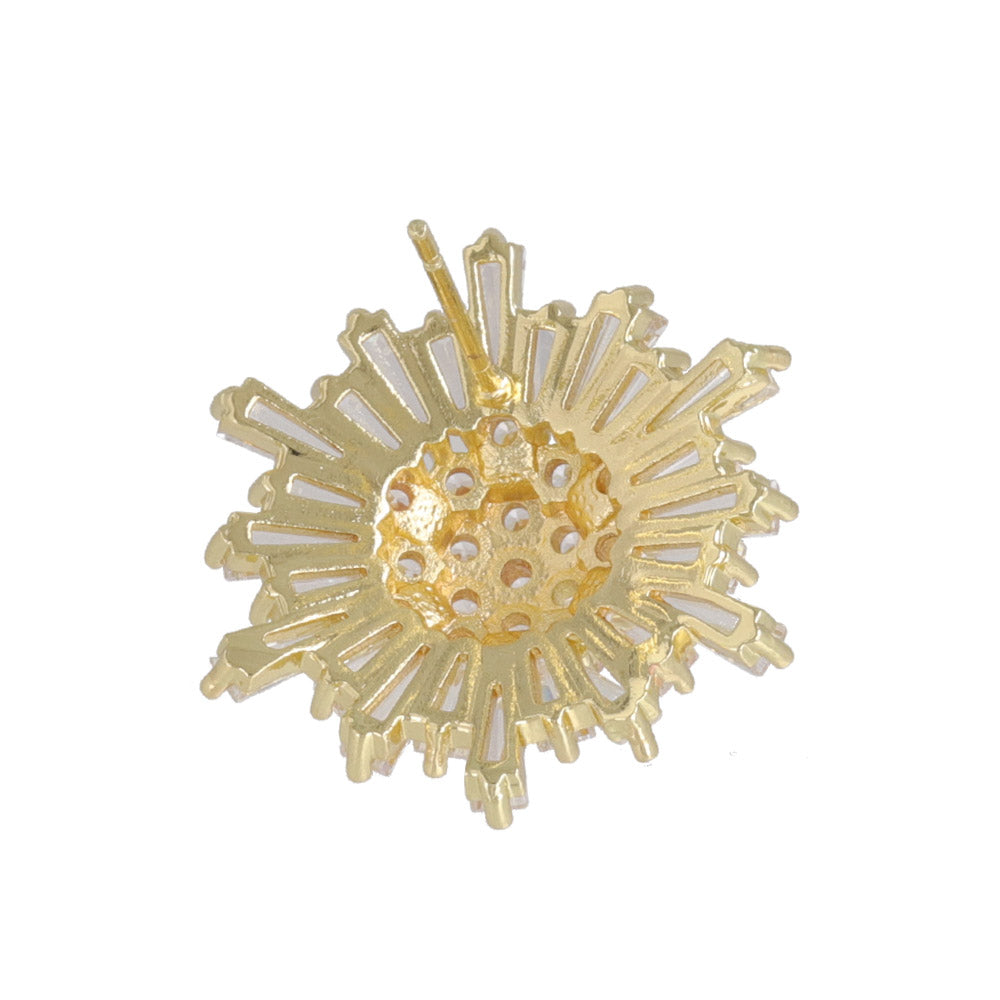 CZ Starburst Stud Earrings