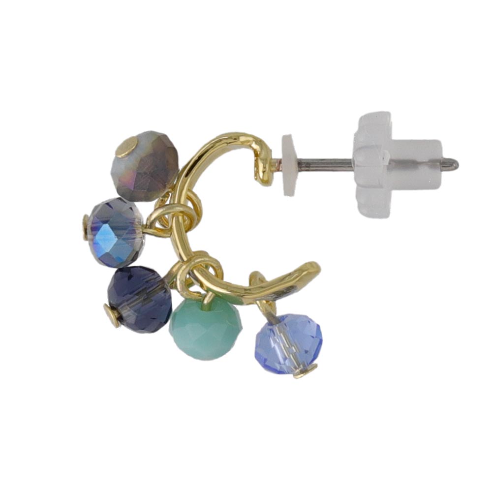 Bead Cluster Huggie Earrings