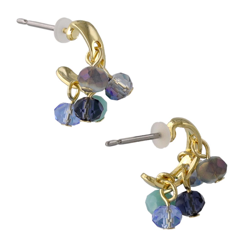 Bead Cluster Huggie Earrings