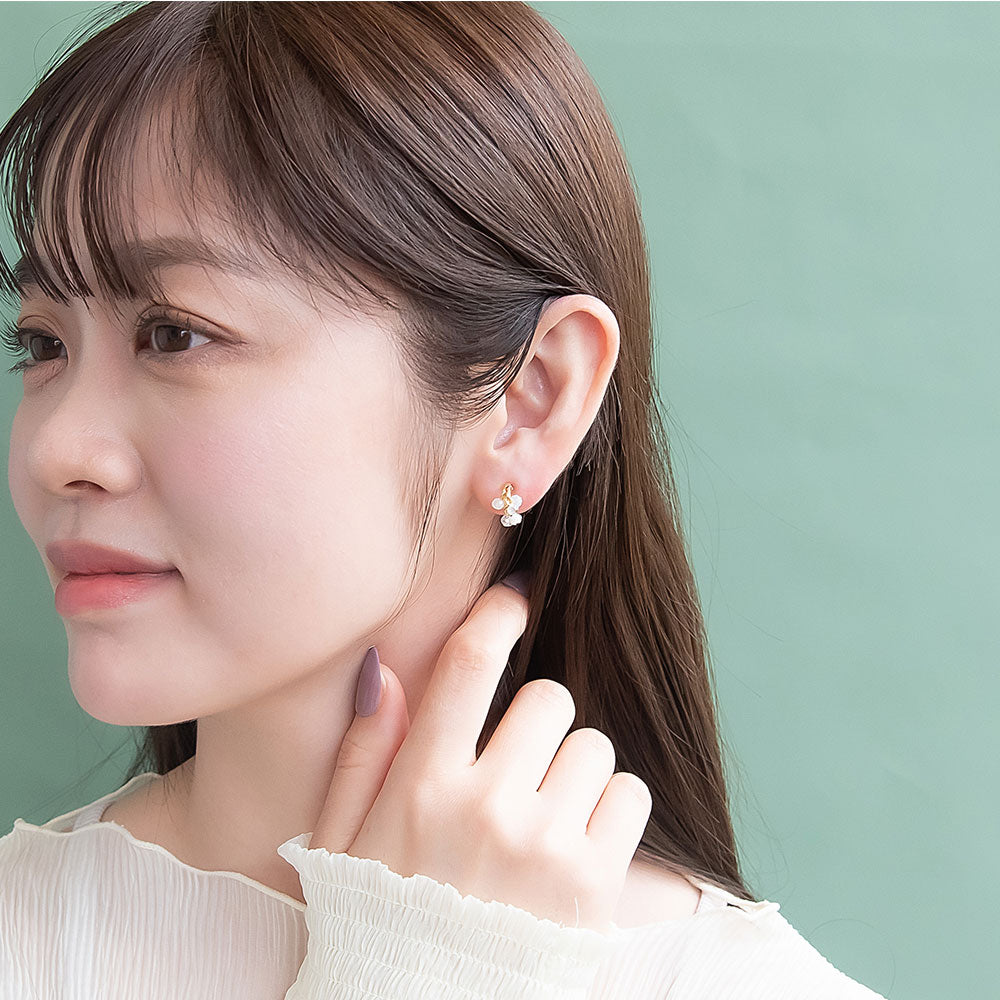 Bead Cluster Huggie Earrings