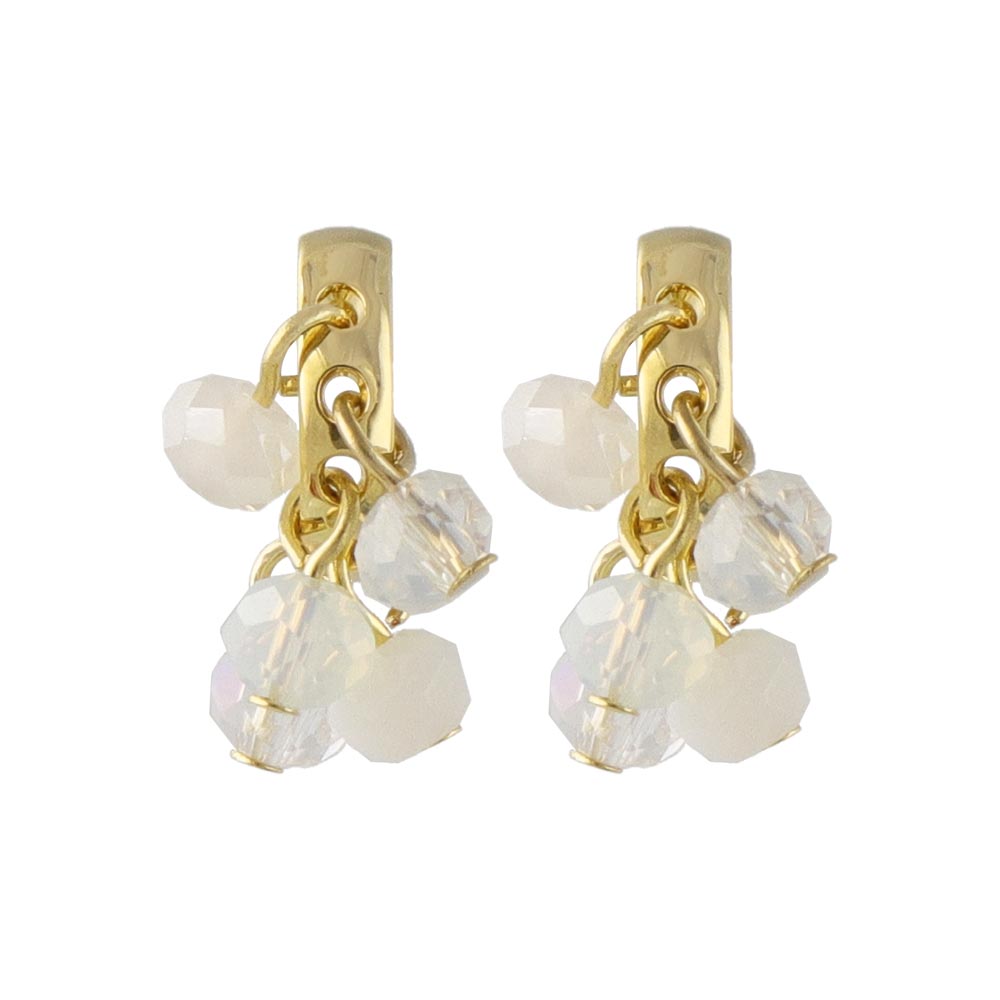 Bead Cluster Huggie Earrings