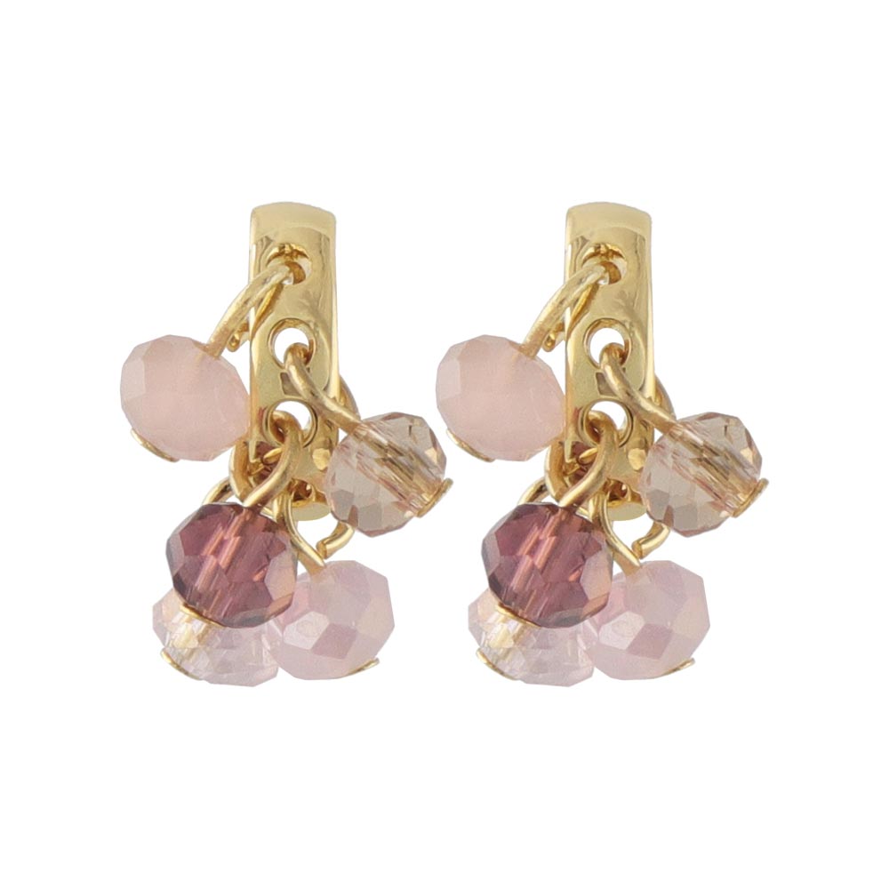 Bead Cluster Huggie Earrings