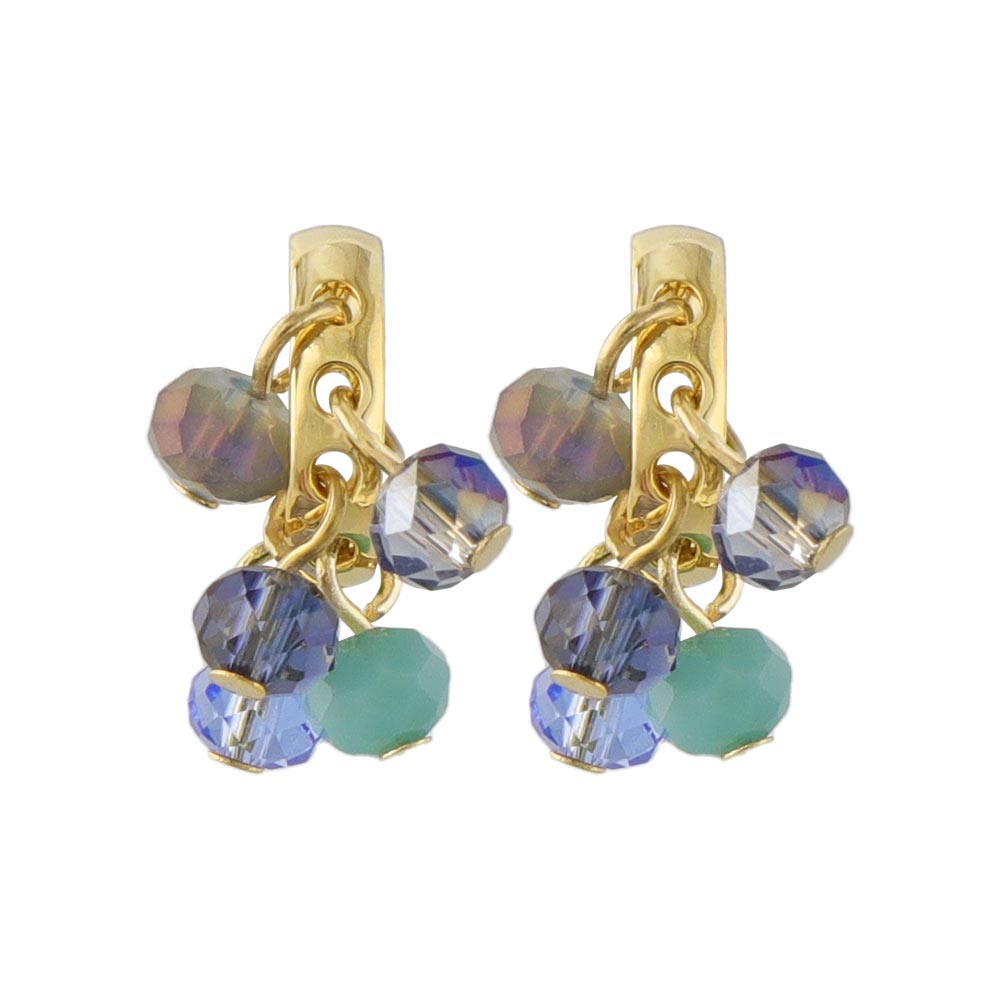 Bead Cluster Huggie Earrings