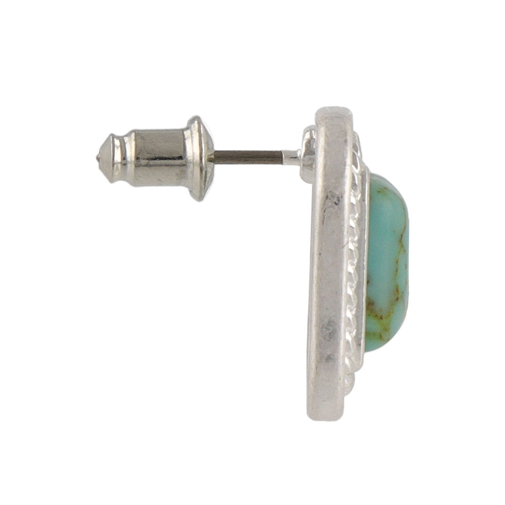 Rectangle Concho Stud Earrings