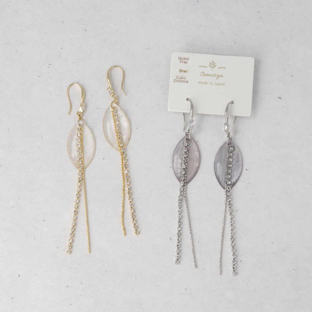 Shell Double Chain Earrings