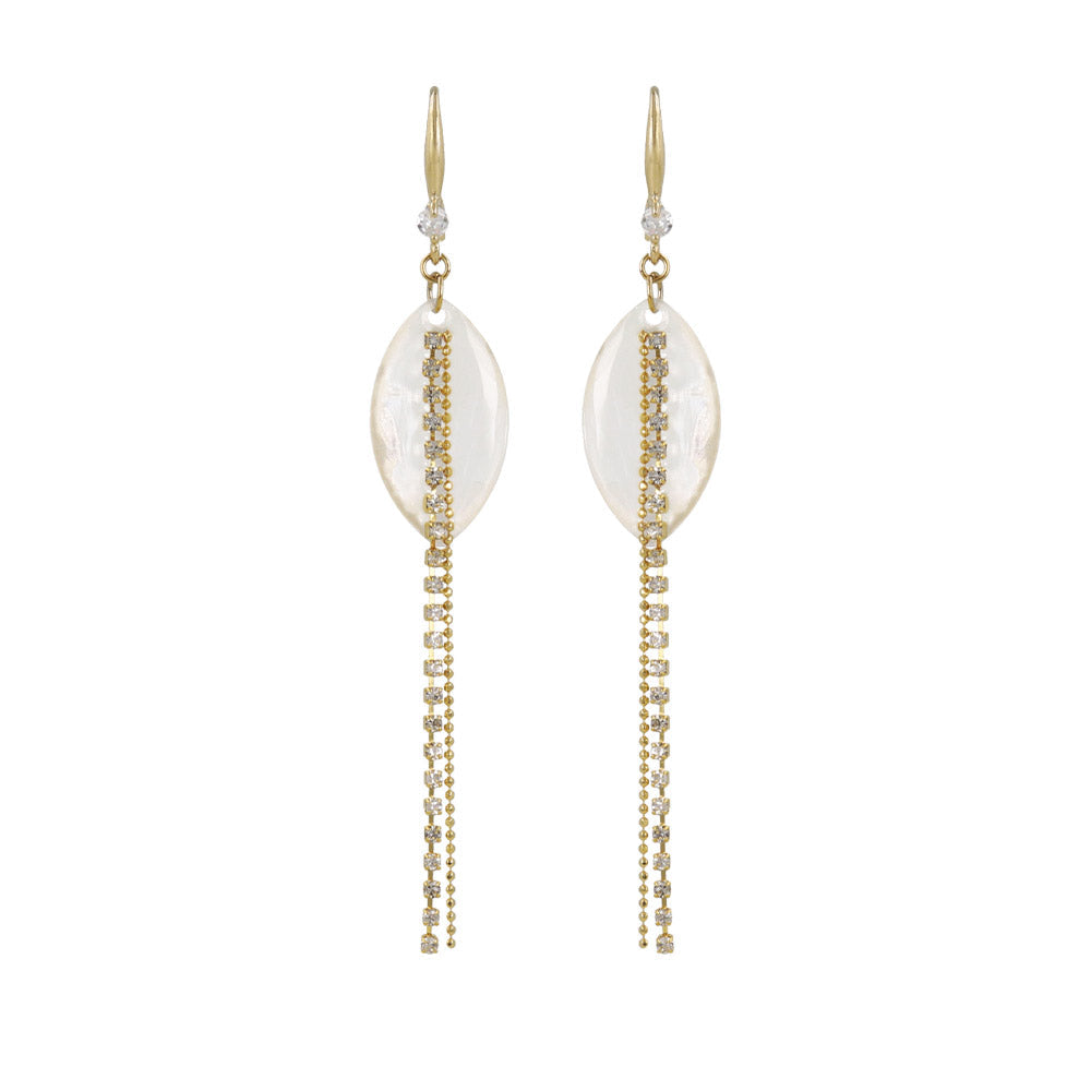 Shell Double Chain Earrings