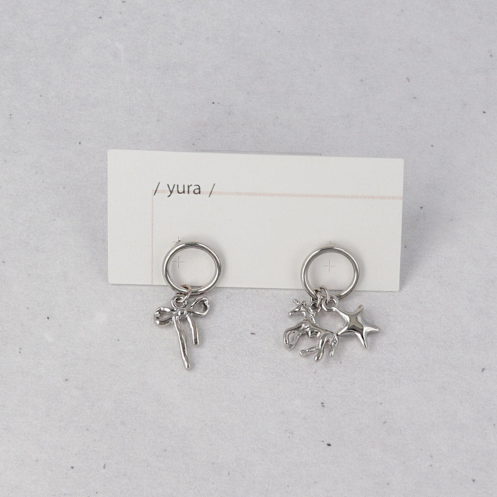 Fancy Mixed Charm Circle Earrings