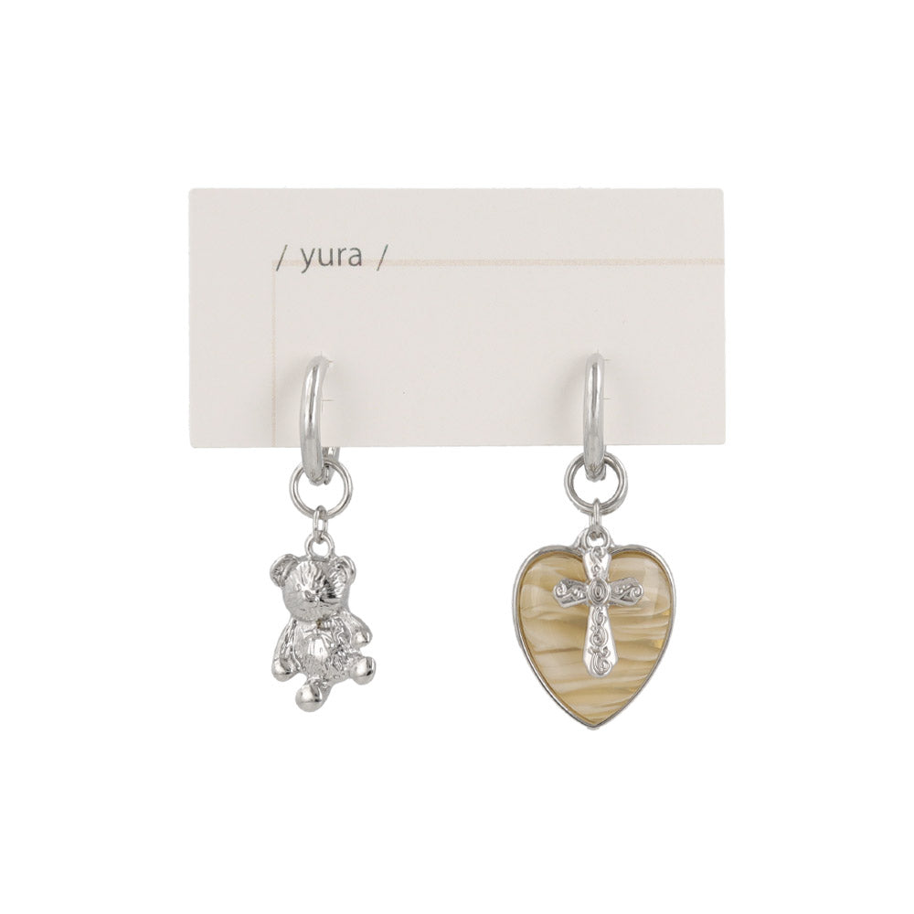 Fancy Mixed Charm Hoop Earrings