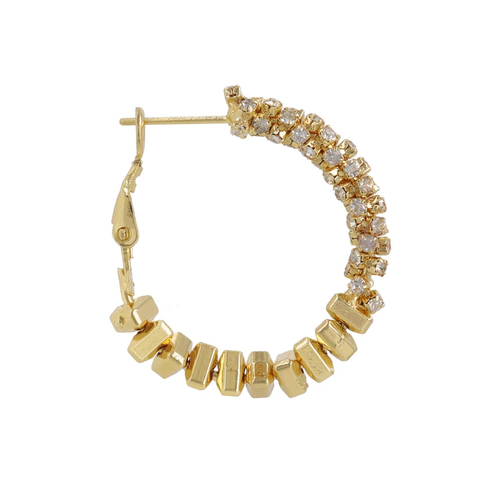 Mixed Metal Hoop Earrings
