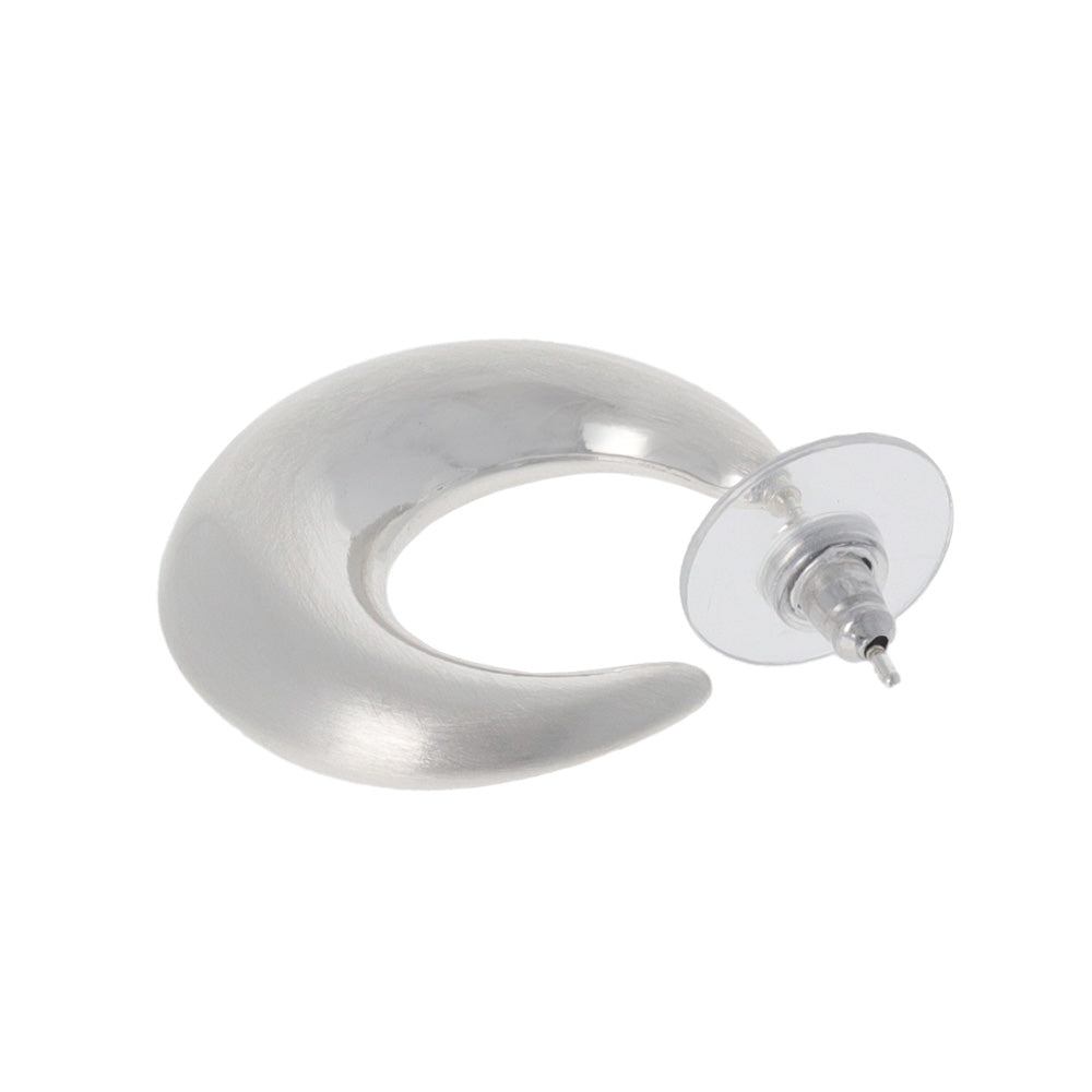 Crescent Moon Hoop Earrings