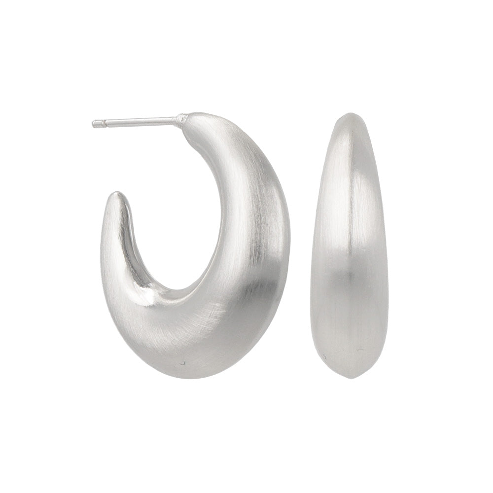 Crescent Moon Hoop Earrings