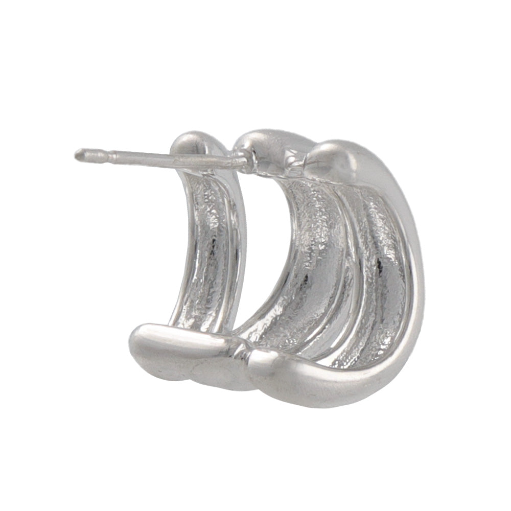 Triple Row Hoop Earrings