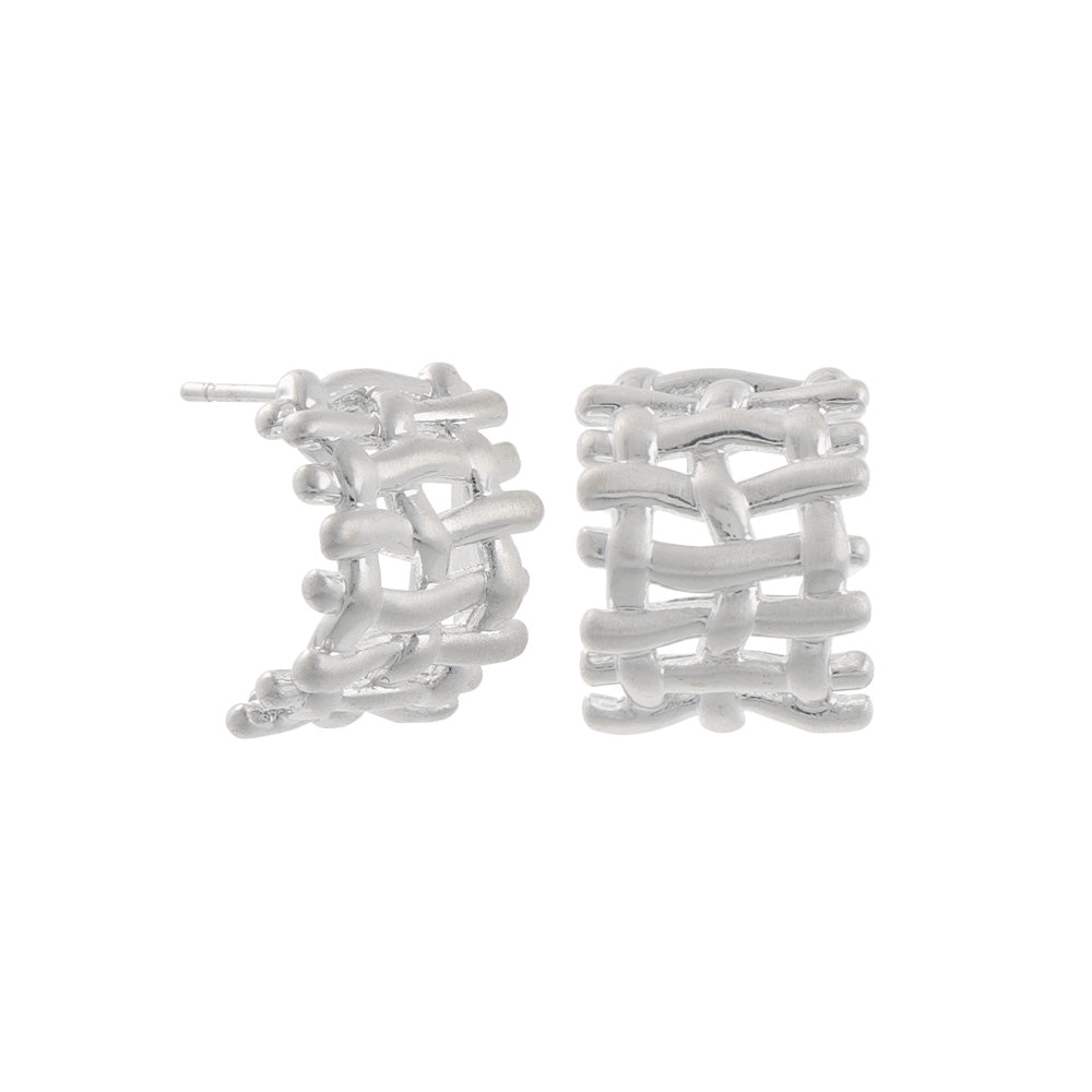 Mesh Half Hoop Earrings