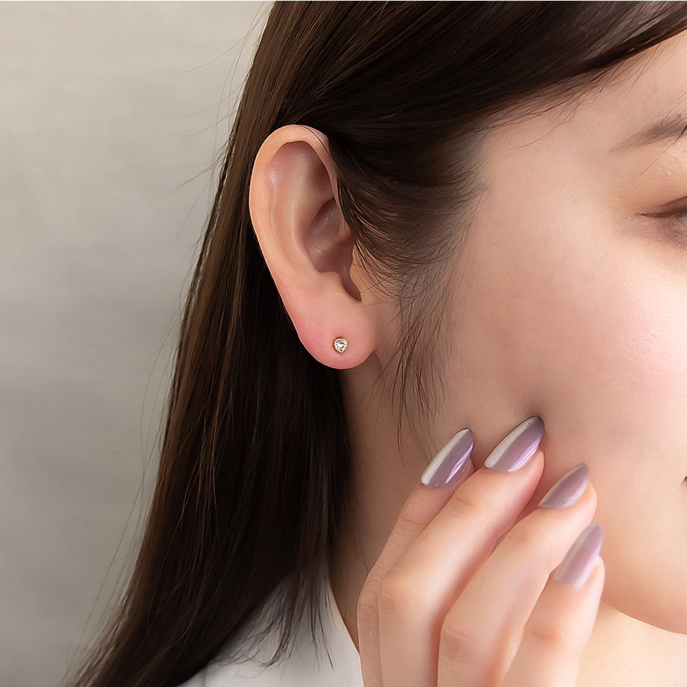 CZ Butterfly Stud Earrings