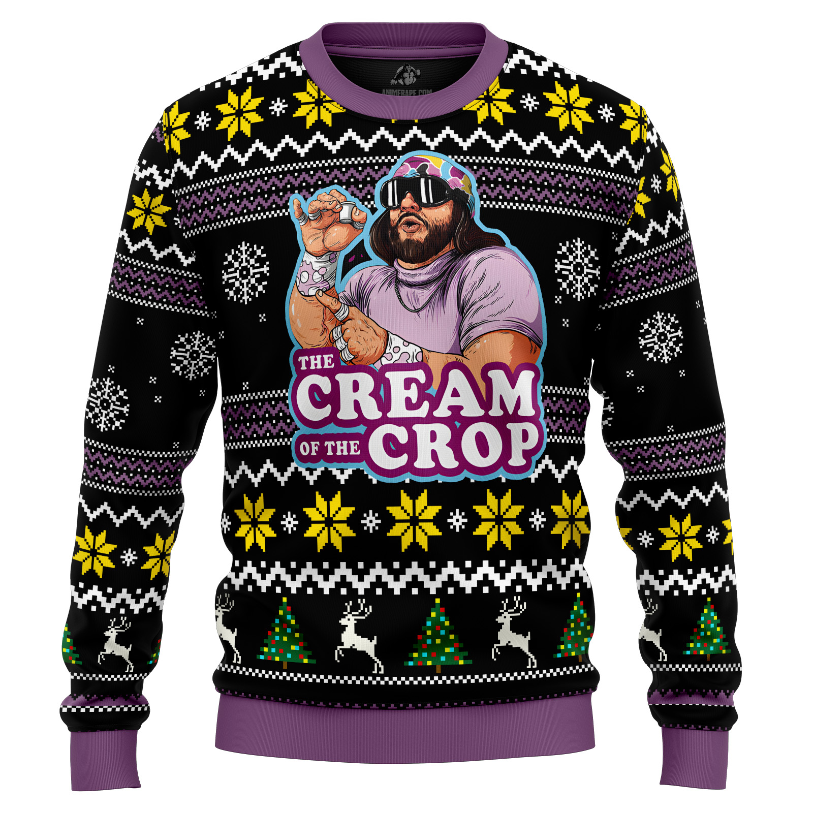 Macho Man The Cream of the Crop Pro Wrestling v3 Ugly Christmas Sweater - 6XL