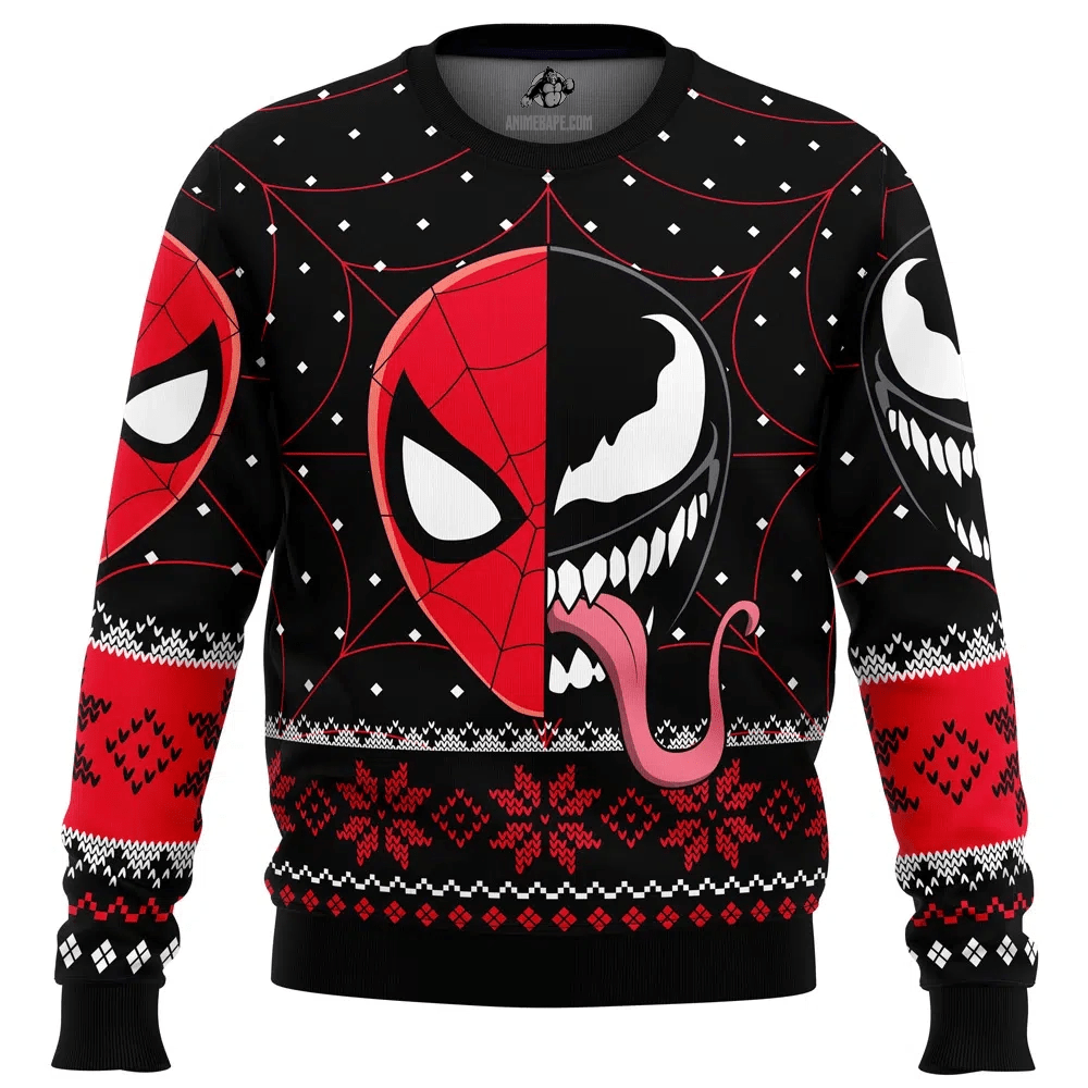 Christmas Spider-man Venom Marvel Comics Ugly Christmas Sweater - 6XL