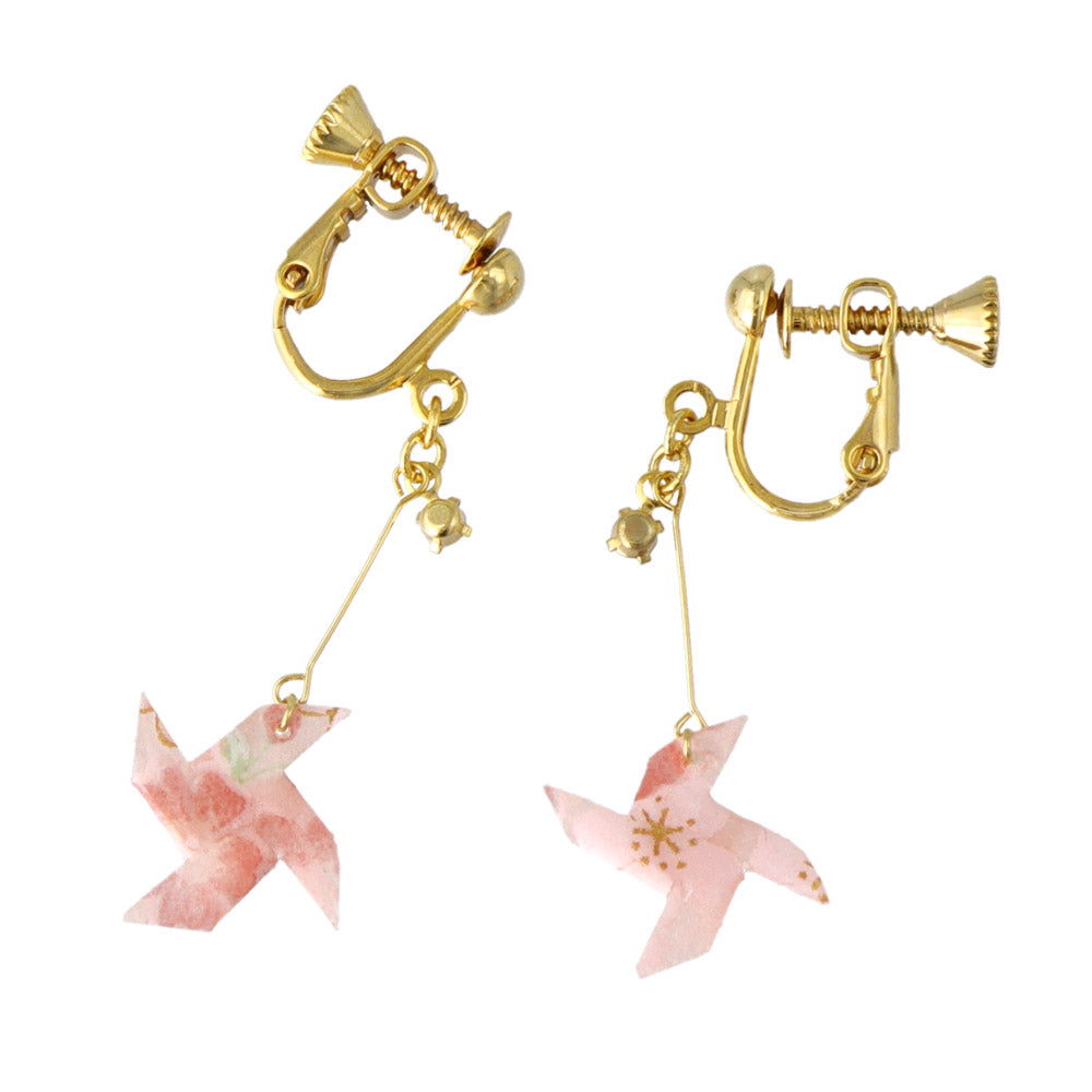 Kazaguruma Clip On Earrings