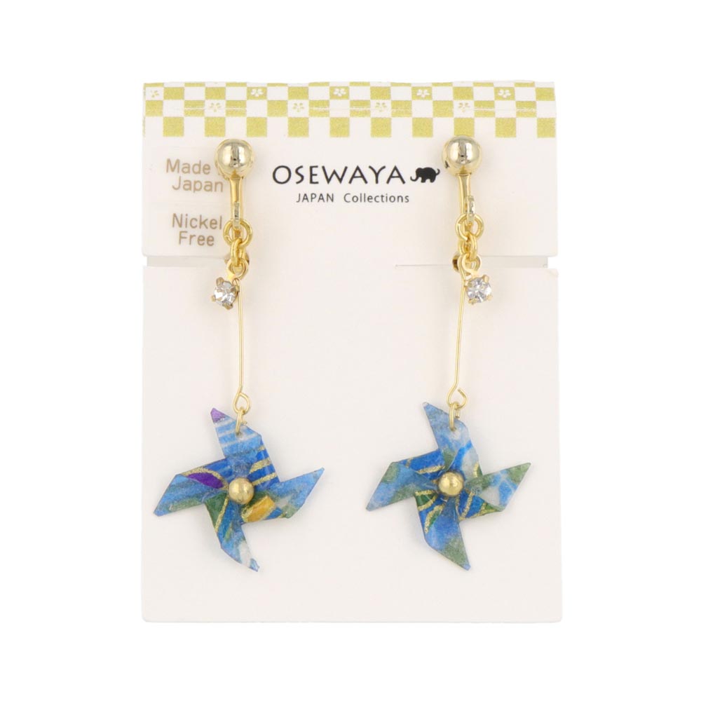 Kazaguruma Clip On Earrings