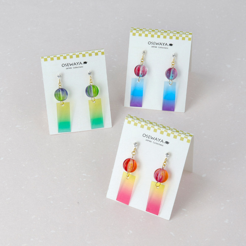 Gradient Japanese Windbell Earrings