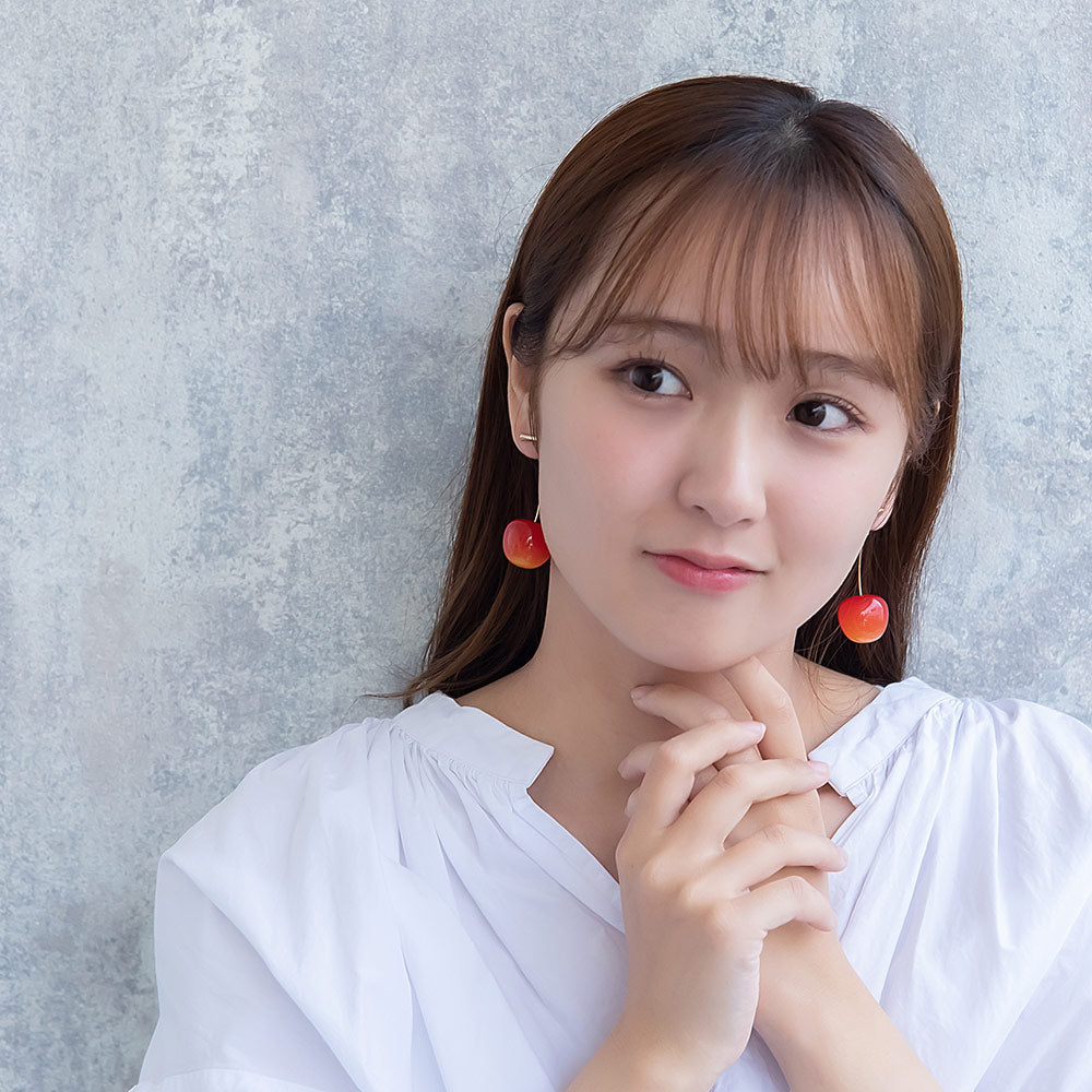 3D Cherry Drop Earrings