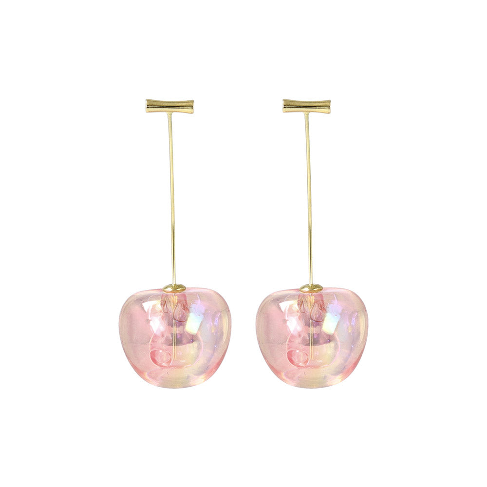 3D Cherry Drop Earrings