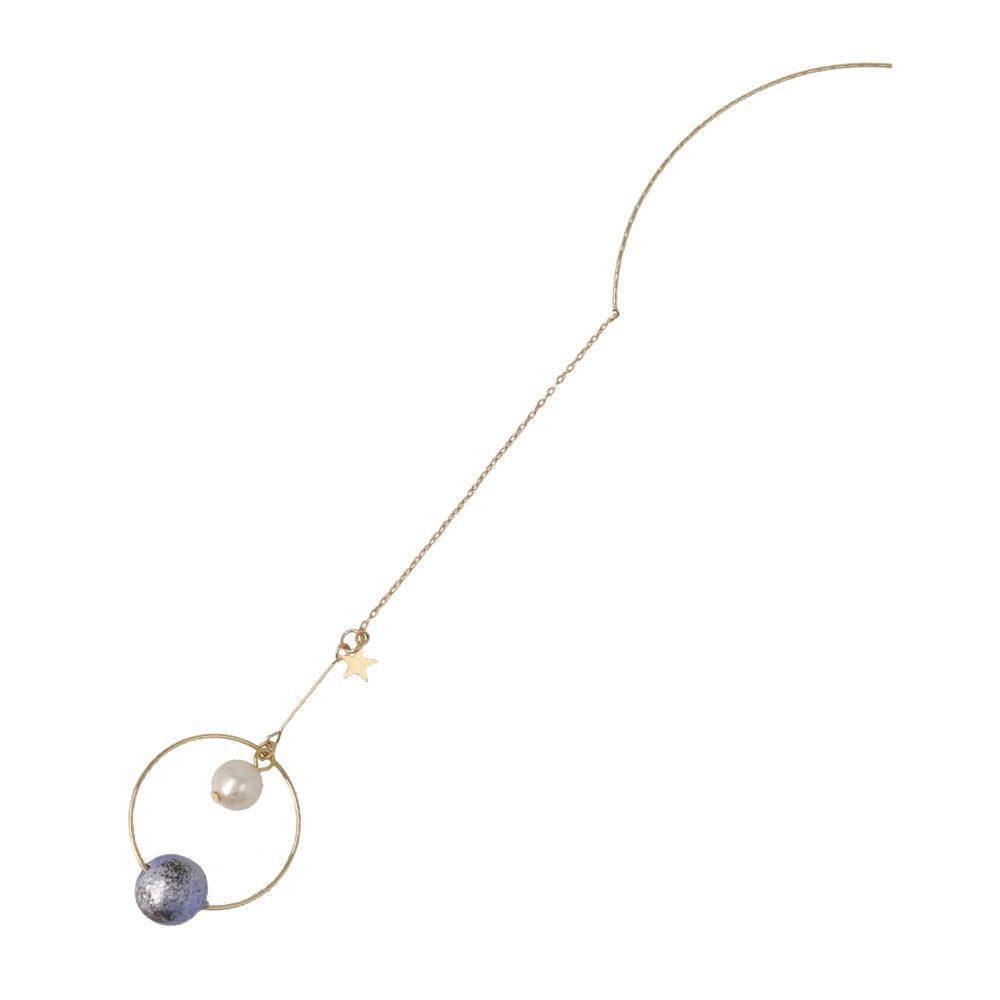 Planetary Drop Threader Earrings