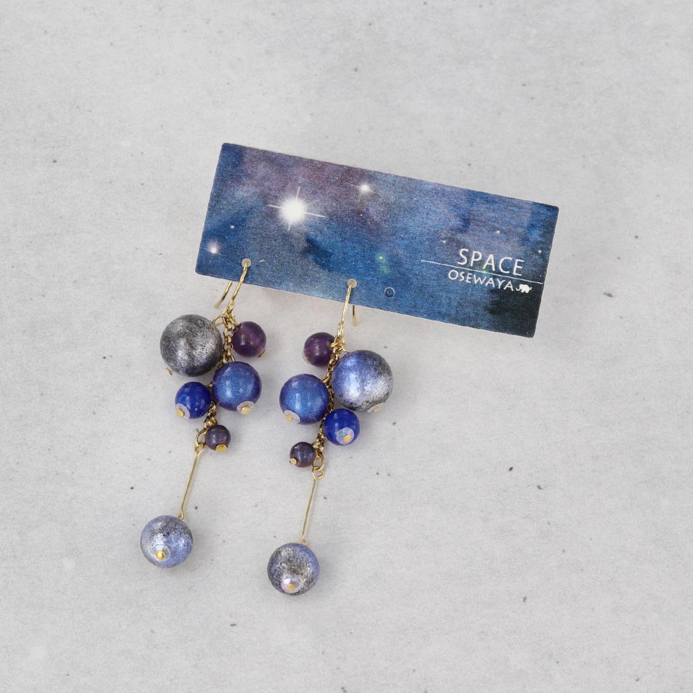 Galaxy Cluster Drop Earrings